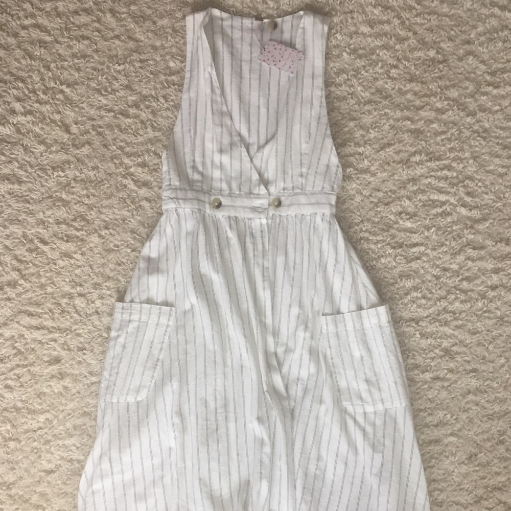 Free People Linen Apron Dress